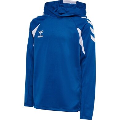 hummel Kapuzenpullover hmlCORE 2.0 Hoodie (100% rec. Polyester) blau/weiss Kinder