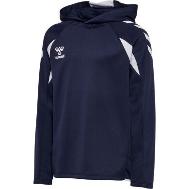 hummel Kapuzenpullover hmlCORE 2.0 Hoodie (100% rec. Polyester) marineblau/weiss Kinder