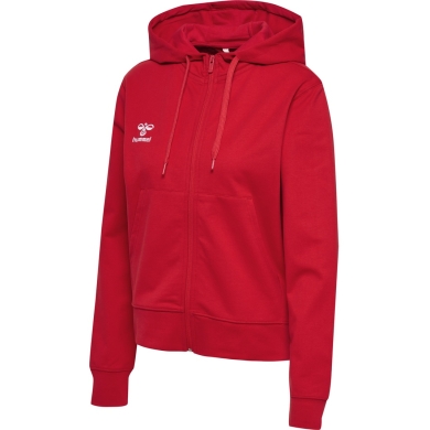 hummel Kapuzenpullover hmlGO 2.0 Full-Zip Hoodie (weicher Sweatstoff) rot Damen