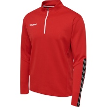 hummel Sport-Langarmshirt hmlAUTHENTIC Half-Zip Sweatshirt (gestricktem Polyester) rot Herren