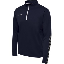 hummel Sport-Langarmshirt hmlAUTHENTIC Half-Zip Sweatshirt (gestricktem Polyester) marineblau Herren