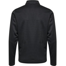 hummel Sport-Langarmshirt hmlAUTHENTIC Half-Zip Sweatshirt (gestricktem Polyester) schwarz/asphaltgrau Kinder