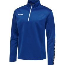 hummel Sport-Langarmshirt hmlAUTHENTIC Half-Zip Sweatshirt (gestricktem Polyester) dunkelblau Kinder
