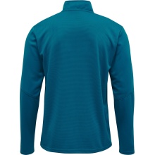 hummel Sport-Langarmshirt hmlAUTHENTIC Half-Zip Sweatshirt (gestricktem Polyester) tealblau Kinder