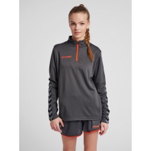 hummel Sport-Langarmshirt hmlAUTHENTIC Half-Zip Sweatshirt (gestricktem Polyester) asphaltgrau Damen