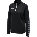 hummel Sport-Langarmshirt hmlAUTHENTIC Half-Zip Sweatshirt (gestricktem Polyester) schwarz/weiss Damen