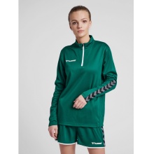 hummel Sport-Langarmshirt hmlAUTHENTIC Half-Zip Sweatshirt (gestricktem Polyester) dunkelgrün Damen