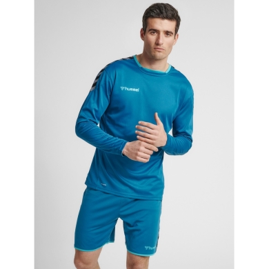 hummel Sport-Langarmshirt hmlAUTHENTIC Poly Jersey (leichter Jerseystoff) tealblau Herren