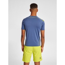 hummel Sport-Tshirt hmlLEAD Pro Seamless Training Jersey (dehnbarer Jerseystoff) Kurzarm dunkelblau Herren