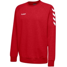 hummel Pullover Basic hmlGO Cotton Sweatshirt (Baumwolle) rot Kinder