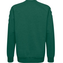 hummel Pullover Basic hmlGO Cotton Sweatshirt (Baumwolle) dunkelgrün Kinder