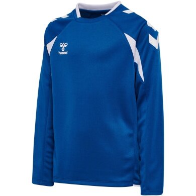 hummel Pullover hmlCORE 2.0 Crew Neck (100% rec. Polyester) blau/weiss Kinder