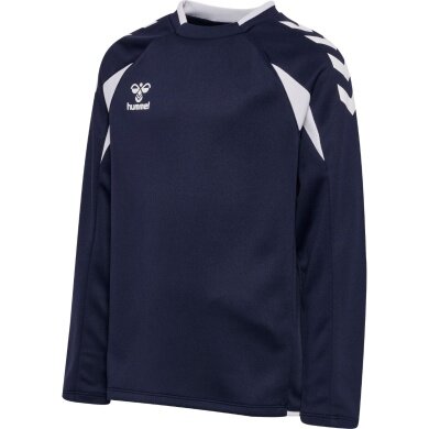hummel Pullover hmlCORE 2.0 Crew Neck (100% rec. Polyester) marineblau/weiss Kinder