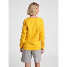 hummel Pullover Basic hmlGO Cotton Sweatshirt (Baumwolle) gelb Damen