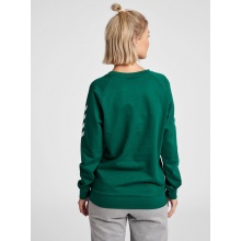 hummel Pullover Basic hmlGO Cotton Sweatshirt (Baumwolle) dunkelgrün Damen