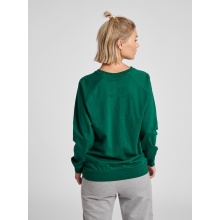 hummel Pullover Basic hmlGO Cotton Sweatshirt Big Logo (Baumwolle) dunkelgrün Damen