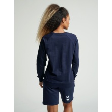 hummel Pullover Basic hmlGO Cotton Sweatshirt Big Logo (Baumwolle) marineblau Damen