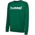 hummel Pullover Basic hmlGO Cotton Sweatshirt Big Logo (Baumwolle) dunkelgrün Kinder