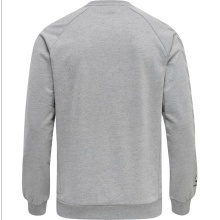 hummel Pullover hmlMOVE Grid Cotton Sweatshirt (Baumwolle) grau Herren
