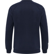 hummel Pullover hmlMOVE Grid Cotton Sweatshirt (Baumwolle) marineblau Herren