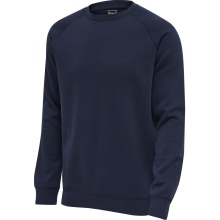 hummel Freizeit-Pullover hmlRED Classic Sweatshirt (Sweatstoff, Rippbündchen) marineblau Herren