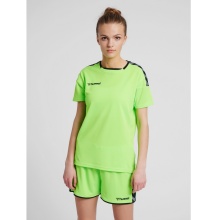 hummel Sport-Shirt hmlAUTHENTIC Poly Jersey (leichter Jerseystoff) Kurzarm neongrün Damen