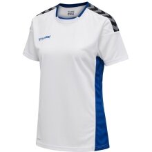 hummel Sport-Shirt hmlAUTHENTIC Poly Jersey (leichter Jerseystoff) Kurzarm weiss/blau Damen
