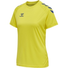hummel Sport-Shirt hmlCORE XK Core Poly (Interlock-Stoff) Kurzarm gelb/blau Damen