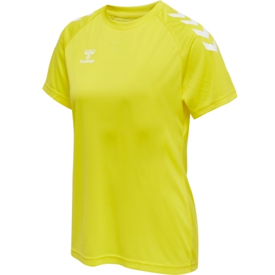 hummel Sport-Shirt hmlCORE XK Core Poly (Interlock-Stoff) Kurzarm gelb Damen