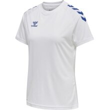 hummel Sport-Shirt hmlCORE XK Core Poly (Interlock-Stoff) Kurzarm weiss/blau Damen