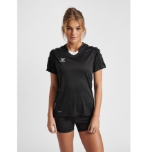 hummel Sport-Shirt hmlCORE XK Poly Jersey (robuster Doppelstrick) Kurzarm schwarz Damen