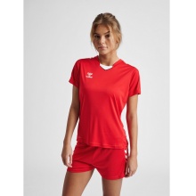 hummel Sport-Shirt hmlCORE XK Poly Jersey (robuster Doppelstrick) Kurzarm rot Damen