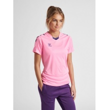 hummel Sport-Shirt hmlCORE XK Poly Jersey (robuster Doppelstrick) Kurzarm pink Damen