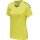 hummel Sport-Shirt hmlCORE XK Poly Jersey (robuster Doppelstrick) Kurzarm gelb/blau Damen