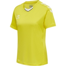 hummel Sport-Shirt hmlCORE XK Poly Jersey (robuster Doppelstrick) Kurzarm gelb Damen