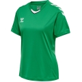 hummel Sport-Shirt hmlCORE XK Poly Jersey (robuster Doppelstrick) Kurzarm grün Damen