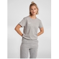 hummel Sport/Freizeit-Shirt hmlGO Cotton (Baumwolle) Kurzarm grau Damen