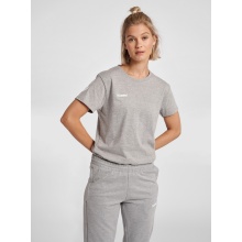 hummel Sport/Freizeit-Shirt hmlGO Cotton (Baumwolle) Kurzarm grau Damen