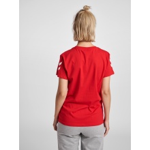 hummel Sport/Freizeit-Shirt hmlGO Cotton (Baumwolle) Kurzarm rot Damen