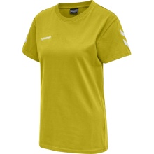 hummel Sport/Freizeit-Shirt hmlGO Cotton (Baumwolle) Kurzarm gelb Damen