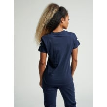 hummel Sport/Freizeit-Shirt hmlGO Cotton (Baumwolle) Kurzarm marineblau Damen