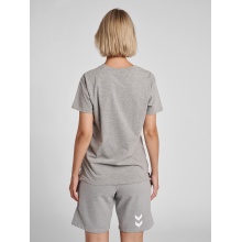 hummel Sport/Freizeit-Shirt hmlGO Cotton Big Logo (Baumwolle) Kurzarm grau Damen