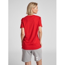 hummel Sport/Freizeit-Shirt hmlGO Cotton Big Logo (Baumwolle) Kurzarm rot Damen