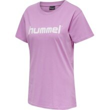 hummel Sport/Freizeit-Shirt hmlGO Cotton Big Logo (Baumwolle) Kurzarm orchidpink Damen