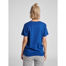 hummel Sport/Freizeit-Shirt hmlGO Cotton Big Logo (Baumwolle) Kurzarm dunkelblau Damen