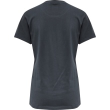 hummel Sport/Freizeit-Shirt hmlGO Cotton Big Logo (Baumwolle) Kurzarm dunkelgrau Damen