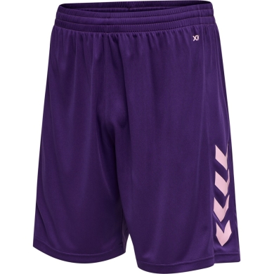 hummel Sporthose hmlCORE XK Poly Shorts (robuster Doppelstrick, ohne Seitentaschen) kurz violett Herren