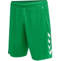 hummel Sporthose hmlCORE XK Poly Shorts (robuster Doppelstrick, ohne Seitentaschen) kurz grün Herren