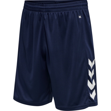 hummel Sporthose hmlCORE XK Poly Shorts (robuster Doppelstrick, ohne Seitentaschen) kurz marineblau Herren