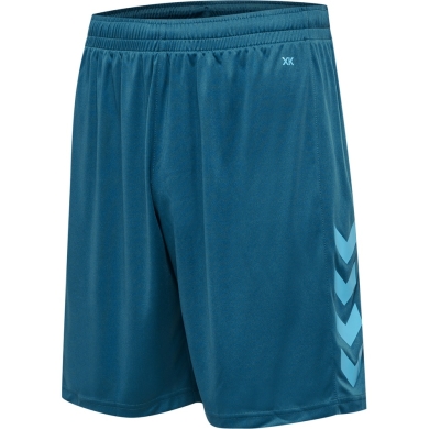 hummel Sporthose hmlCORE XK Poly Shorts (robuster Doppelstrick, ohne Seitentaschen) kurz coralblau Herren